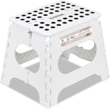 Awesome Folding Step Stool - 11" - Super Strong Sturdy Enough to Hold 300 Lb - Lightweight Foldable Step Stool for Adults and Kids - Opens with one Flip - Great for Kitchen, Bathroom and Bedroom | White