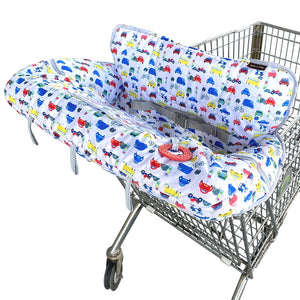 Baby Shopping Cart Cover | 2-in-1 High Chair Cover | Little Vehicles Design