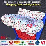 Baby Shopping Cart Cover | 2-in-1 High Chair Cover | Ladybugs Design