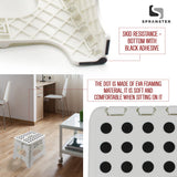Folding Step Stool Pack of 2 - Contain 11" White and 9" White Height - Holds up to 300 Lb - The Lightweight Foldable Step Stool is Sturdy Enough to Support Adults