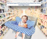 Baby Shopping Cart Cover | 2-in-1 High Chair Cover | Funky Elephant Design