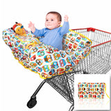 Baby Shopping Cart Cover | 2-in-1 High Chair Cover | Owl Design | Large