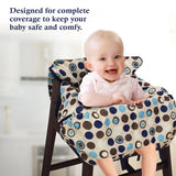 Baby Shopping Cart Cover | 2-in-1 High Chair Cover | Polka Dots Design | Medium